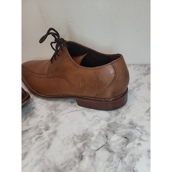 Florsheim Mens 10.5 D Dress Shoes Whiskey Brown Leather Lace Up Derby Business - Picture 11 of 13